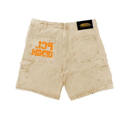 PCL DENIM JORTS Tan/Orange