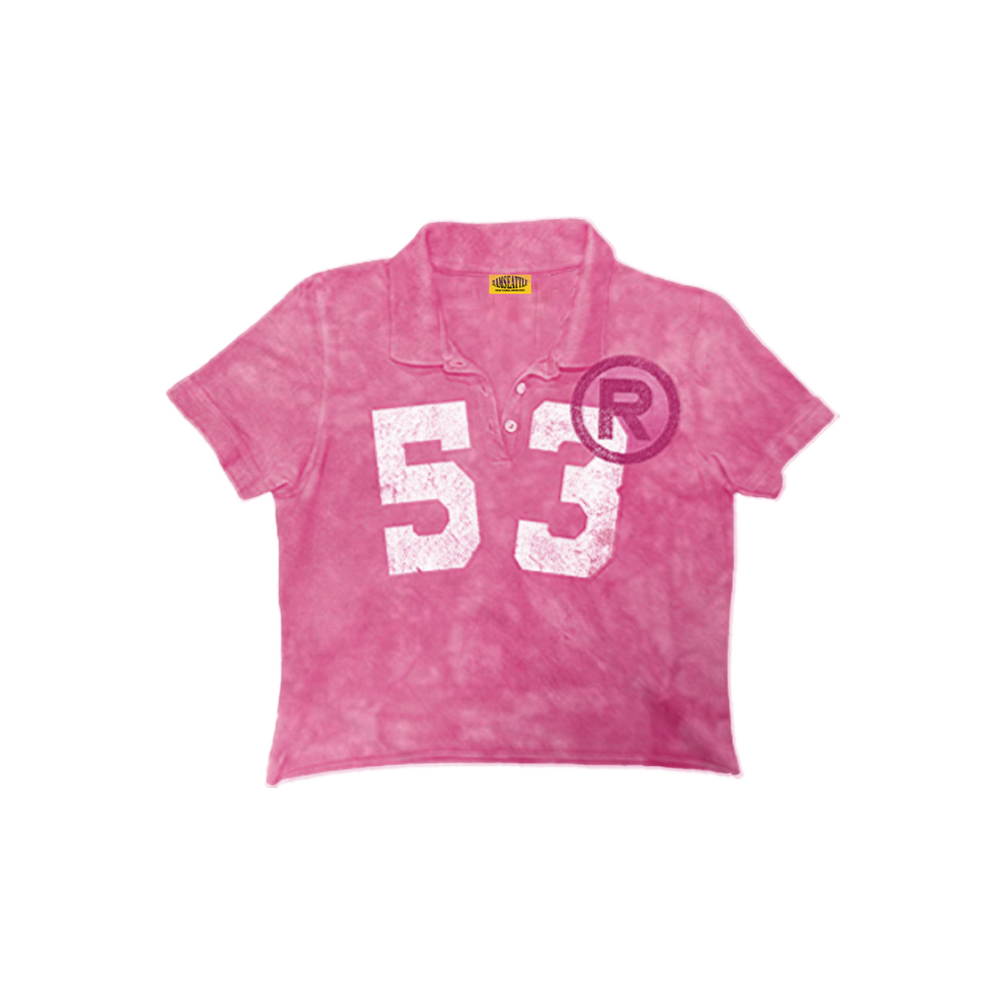 woman 53rd cropped top pink tie-dye May 24th