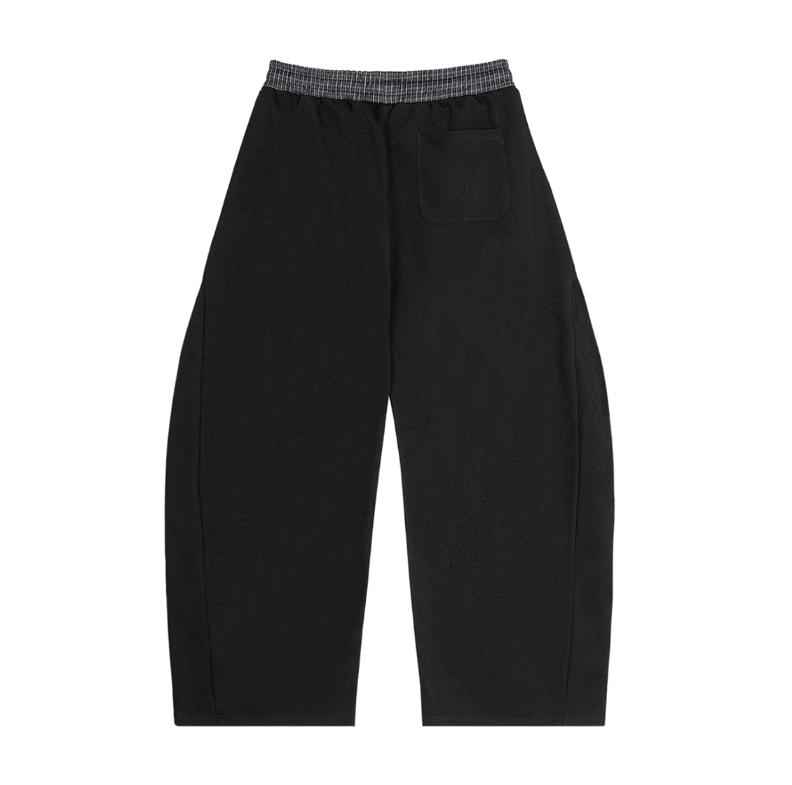 Black Plaid Waistband Barrel PCL Sweatpants